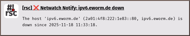 netwatch-notify notification down